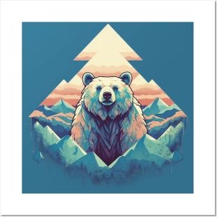 Abstract bear Posters and Art